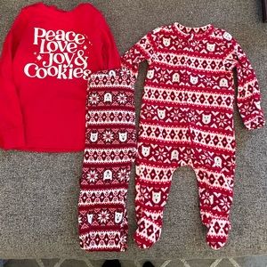 Old navy xmas pj sibling set
